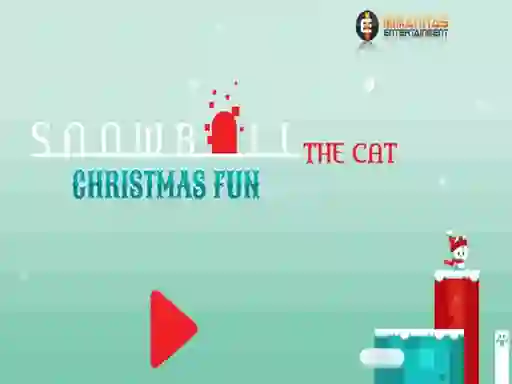 Lojë Snowball The Cat Christmas Fun në internet
