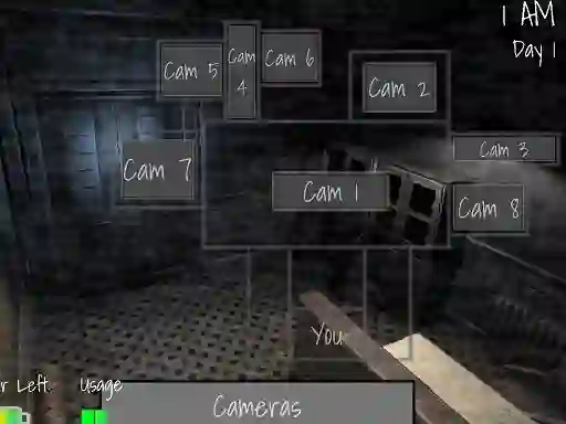 Lojë Five Nights at Horror Games në internet