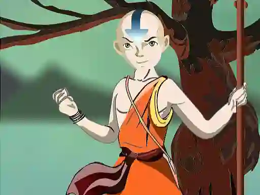 Lojë Avatar Aang DressUp në internet