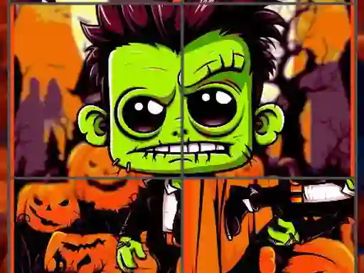 Lojë Franky & Vampire Halloween Puzzle në internet
