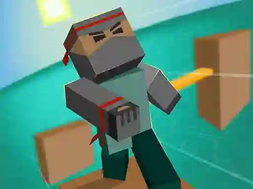 Lojë Blocky Parkour Ninja në internet