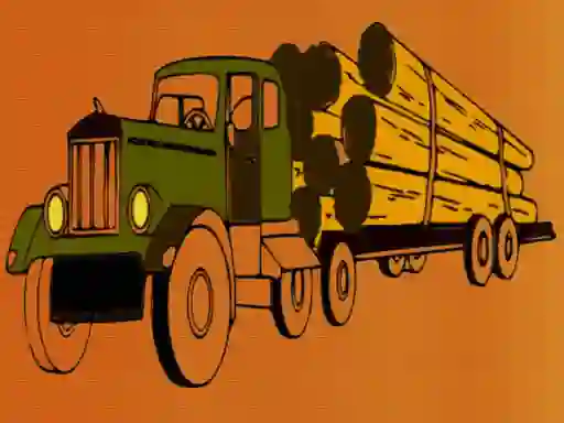 Lojë Logging Trucks Coloring në internet