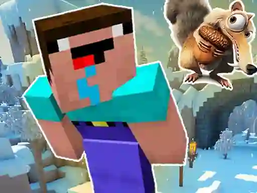 Lojë Noob Parkour: Snow Age në internet