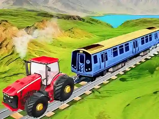 Lojë Chain Tractor Train Towing Game 3D në internet