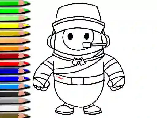 Lojë Fall Guys Halloween Coloring Book në internet
