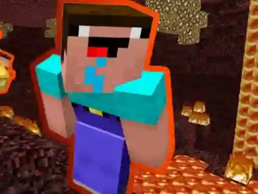 Lojë Noob Parkour: Nether në internet