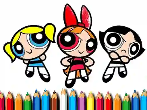 Lojë PowerPuff Girls Coloring Book në internet