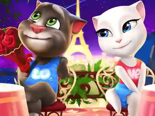 Lojë Talking Tom and Angela Coloring në internet