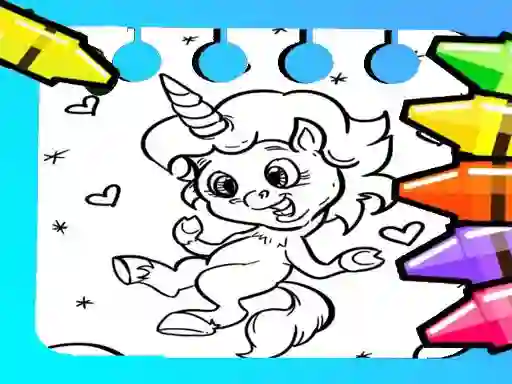 Lojë Magical Unicorn Coloring Pages në internet