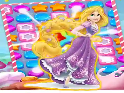 Lojë Princess Rapunzel Match3 në internet