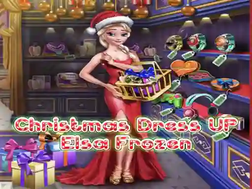 Lojë Elsa Frozen Christmas Dress up në internet