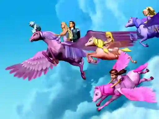 Lojë Barbie Magic Pegasus Puzzle në internet