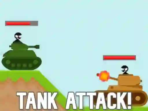 Lojë Stickman Tanks në internet