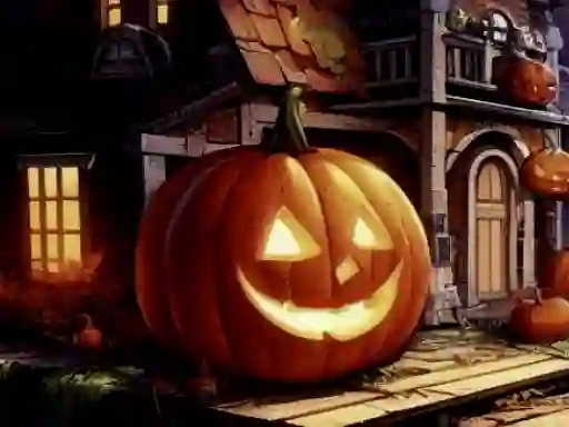 Lojë Halloweem Pumpkin Adventure në internet