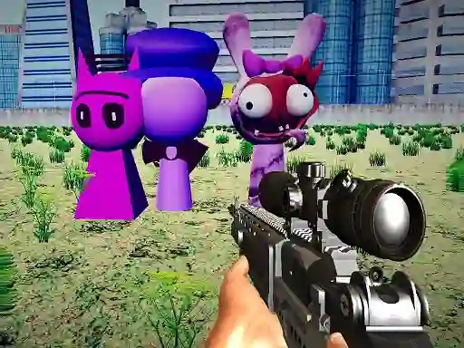 Lojë Sprunki Sniper Squid Game në internet