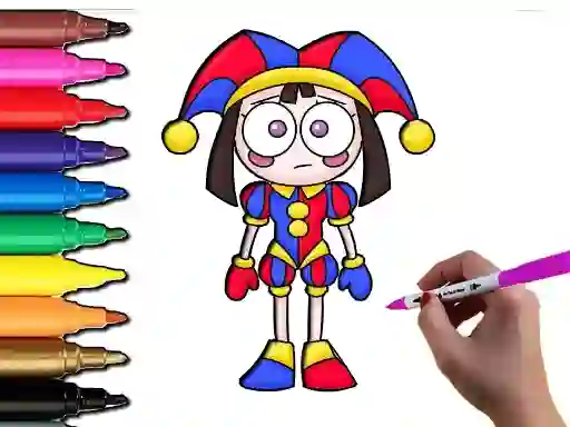 Lojë Pomni Coloring Time në internet