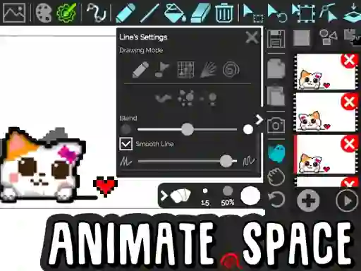 Lojë Animate Space në internet