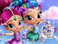 Lojë Shimmer dhe Shine veshje deri  në internet