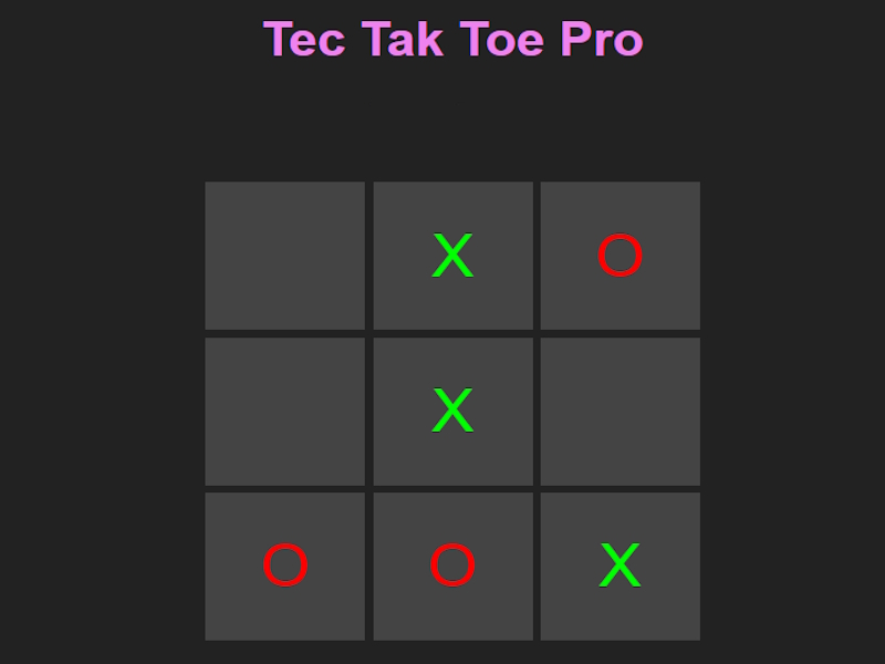 Lojë TEC TAK TOE Pro në internet