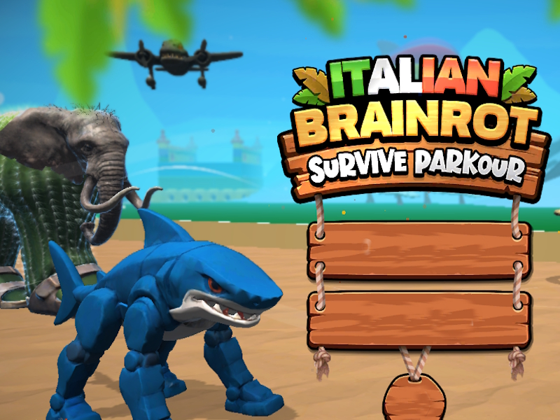Lojë Brainrot italian mbijetojnë Parkour në internet
