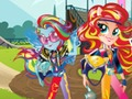 Lojë Vajzat nga Equestria. Lojëra miqësie: Motocross  në internet
