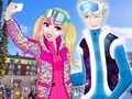 Lojë Selfie për udhëtimin e çiftit  në internet