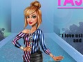Lojë Tris: veshje e kopertinës së modës  në internet