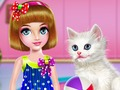 Lojë Kitty: kujdes dhe prerje flokësh  në internet