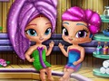 Lojë Shimmer and Shine: xhinse me gaz në saunë  në internet