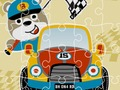Lojë Karikaturat Racing Jigsaw  në internet