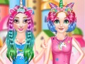 Lojë Princesha Rainbow Unicorn Salloni Flokët  në internet