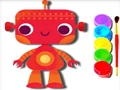 Lojë Kthehu në shkollë: Libri i ngjyrosjes së robotëve  në internet