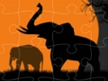 Lojë Jigsaw Elephant Siluetë  në internet