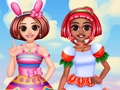 Lojë BFF Foodie Cosplay në internet