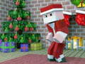 Lojë Puzzle me bashkim pjesësh figure të Krishtlindjeve MineCraft  në internet