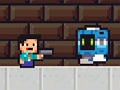 Lojë Noob Super Agent vs Robots në internet