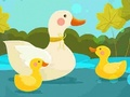 Lojë Mother Duck dhe Ducklings Jigsaw  në internet