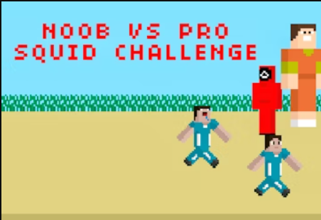 Lojë Sfida Noob vs Pro Squid në internet