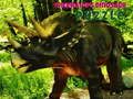 Lojë Puzzle me dinosaur Triceratops  në internet