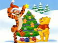 Lojë Puzzle për Krishtlindje Winnie the Pooh  në internet