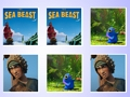 Lojë Ndeshja e kartës së kujtesës "The Sea Beast".  në internet