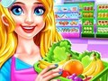 Lojë Pastrimi i vajzave në supermarket  në internet