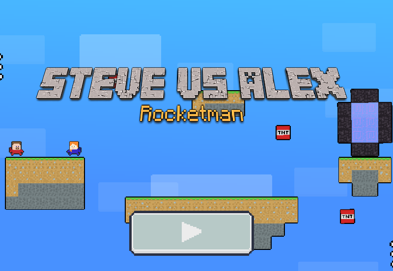 Lojë Steve vs Alex Rocketman në internet