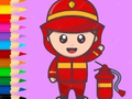 Lojë Libri i Ngjyrosjes: Fireman  në internet