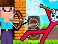 Lojë Noob Archer vs Stickman Zombie në internet