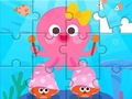 Lojë Puzzle me bashkim pjesësh figure: oktapod i lezetshëm  në internet