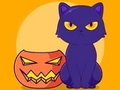 Lojë Libër për t'u ngjyrosur: Macja e Halloween  në internet