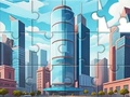 Lojë Jigsaw Puzzle: Ndërtesat e qytetit  në internet