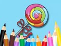 Lojë Libër për t'u ngjyrosur: Lollipop  në internet
