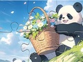 Lojë Mister Jigsaw: Panda e Luleve të Shportës në internet
